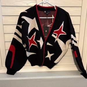 G-Star Starry Night Cardigan in Black, Red, and White